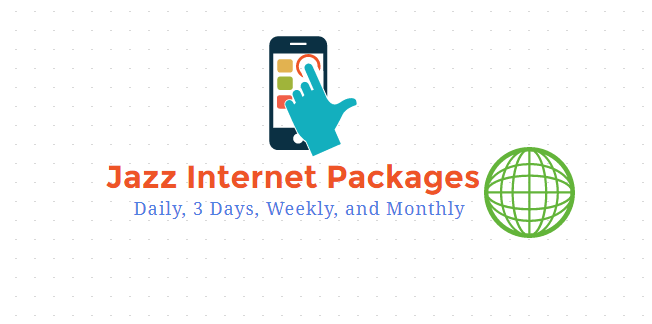 Jazz Internet Packages Daily, 3 Days, Weekly, and Monthly